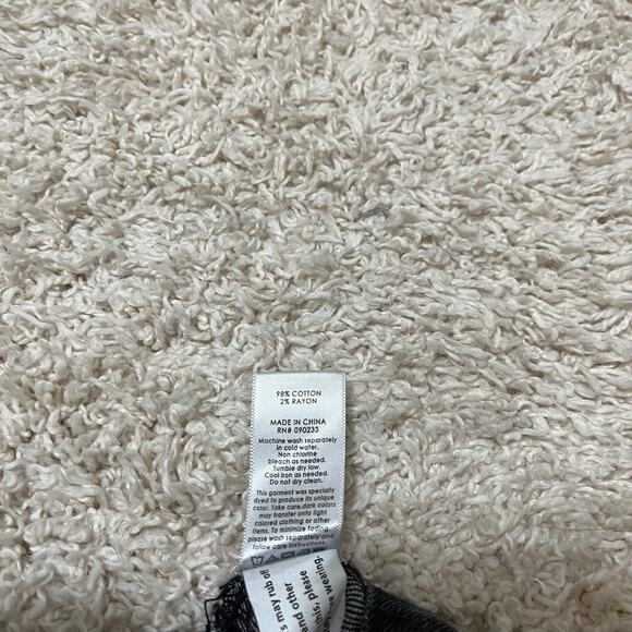 Pacsun Size XS/S Black White Striped Cropped Button Front Denim Jacket - Picture 5 of 6